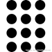 Picture of 12 Circles (Vinyl Dots: Decal Decor)