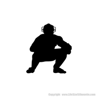 Picture of Baseball Player  9 (Sports Decor: Silhouette Decals)