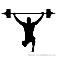 Picture of Bodybuilder 15 (weightlifting) (Workout Decor: Silhouette Decals)