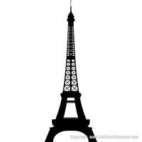 Picture of Eiffel Tower  9 (Wall Decals: Monument Silhouettes)