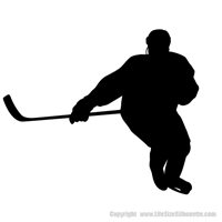Picture of Hockey Player  9 (Hockey Decor: Silhouette Decals)
